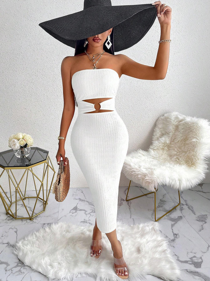 Rochie midi SHEIN, alb