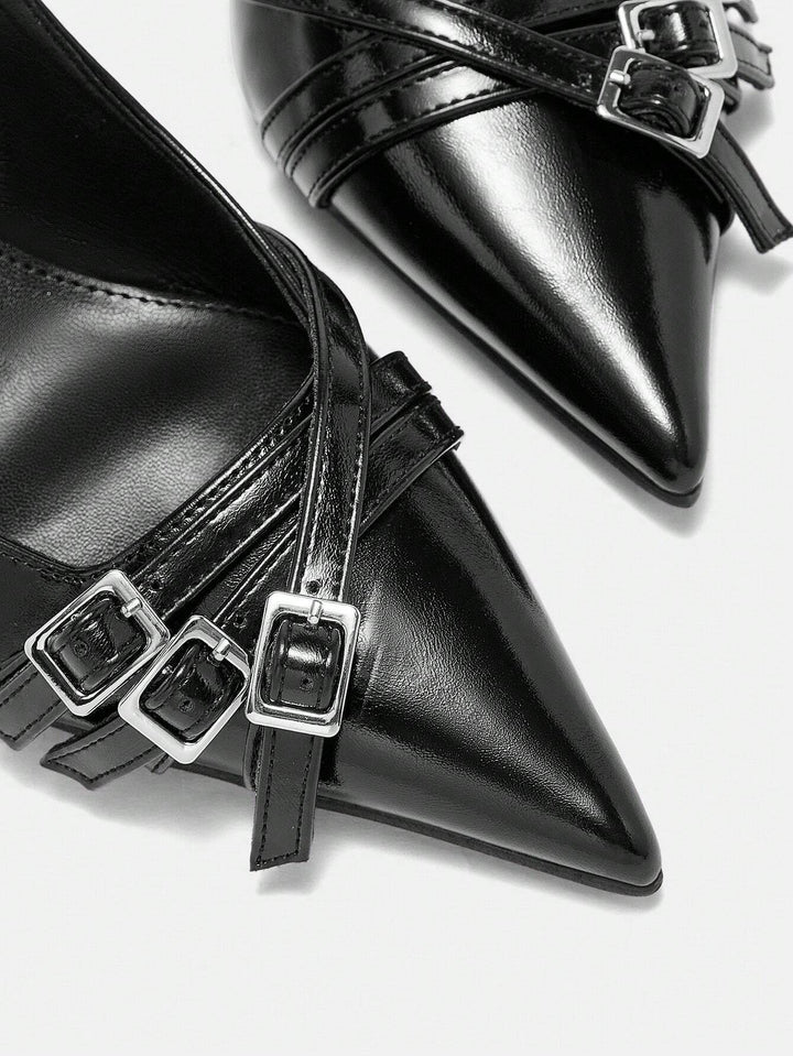 Pantofi cu toc SHEIN, negru
