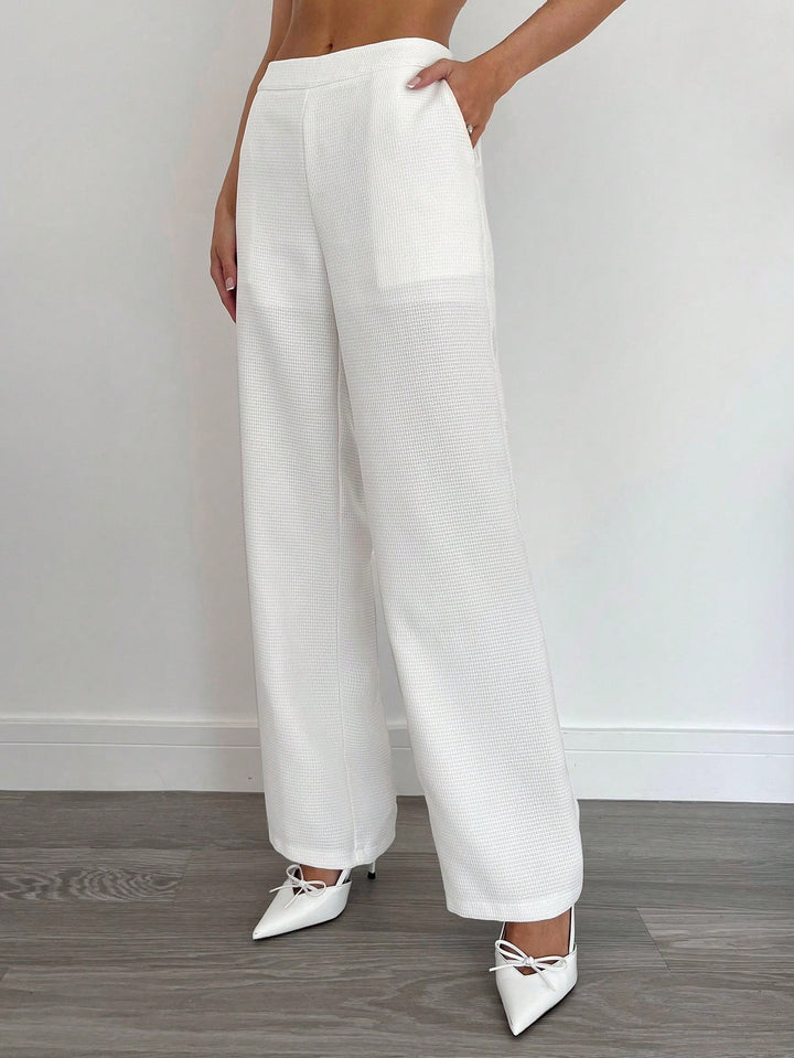 Pantalon SHEIN, alb