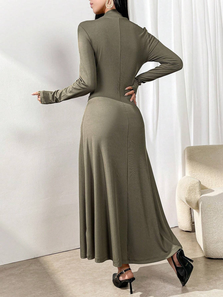 Rochie maxi Shein, kaki