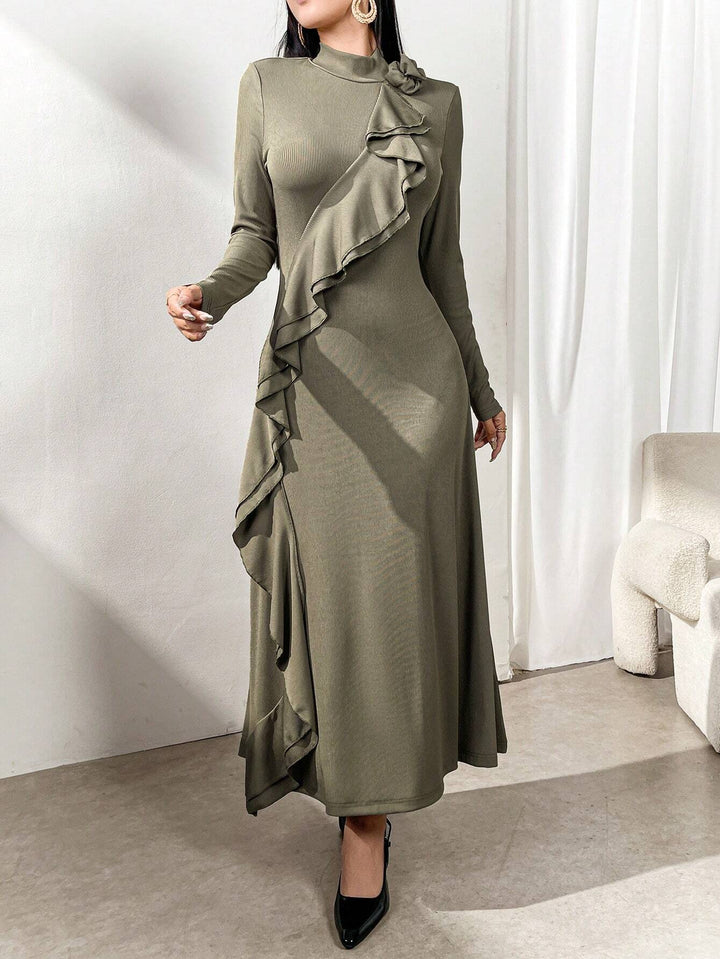 Rochie maxi Shein, kaki