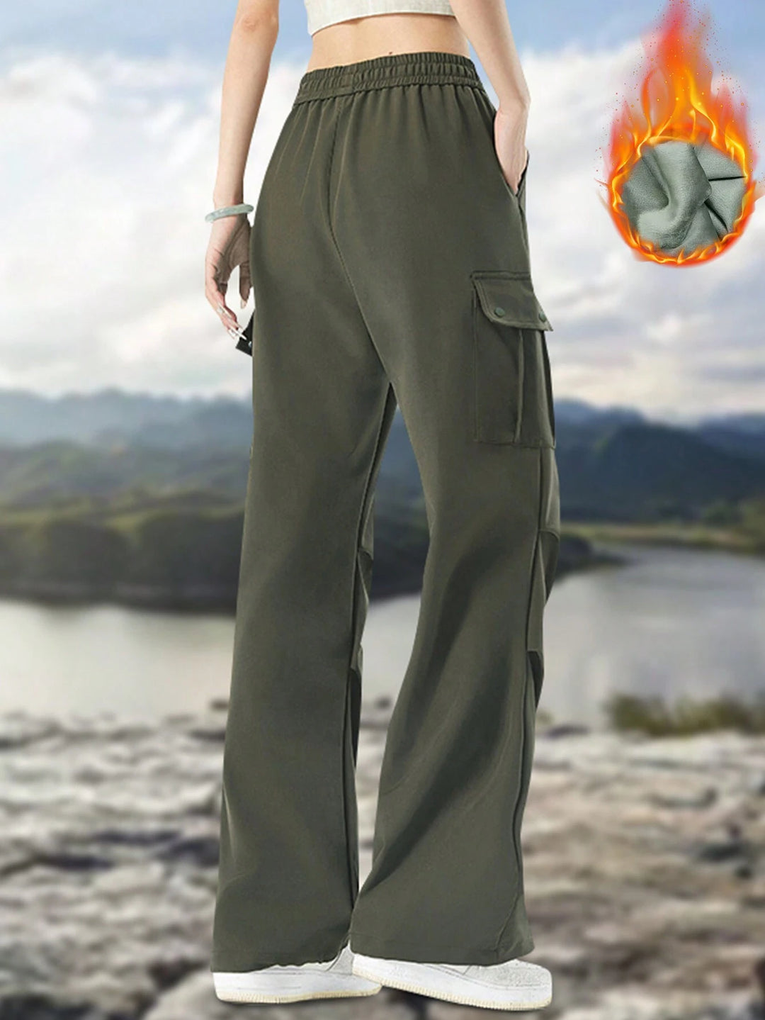 Pantaloni SHEIN, kaki