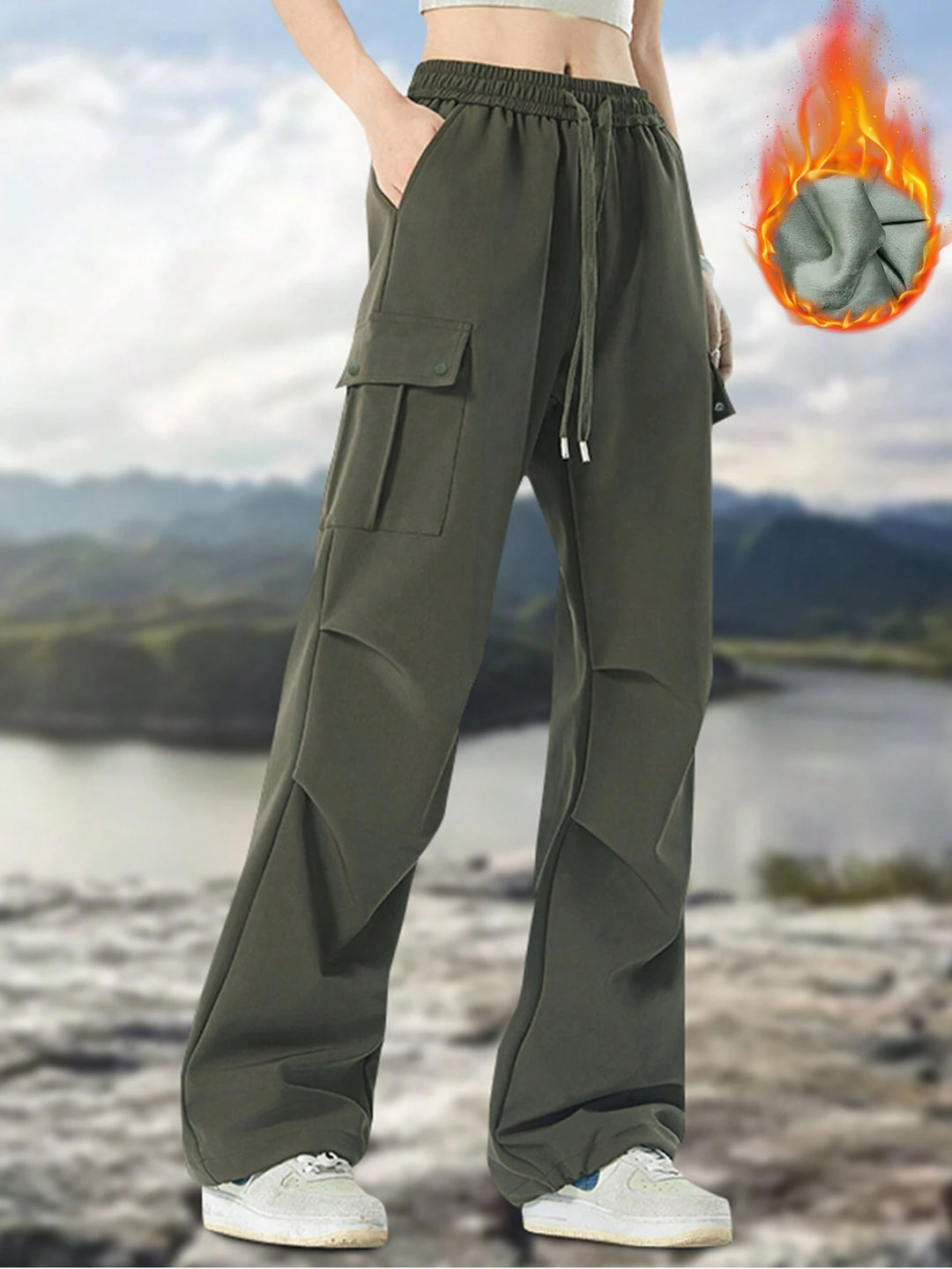 Pantaloni SHEIN, kaki