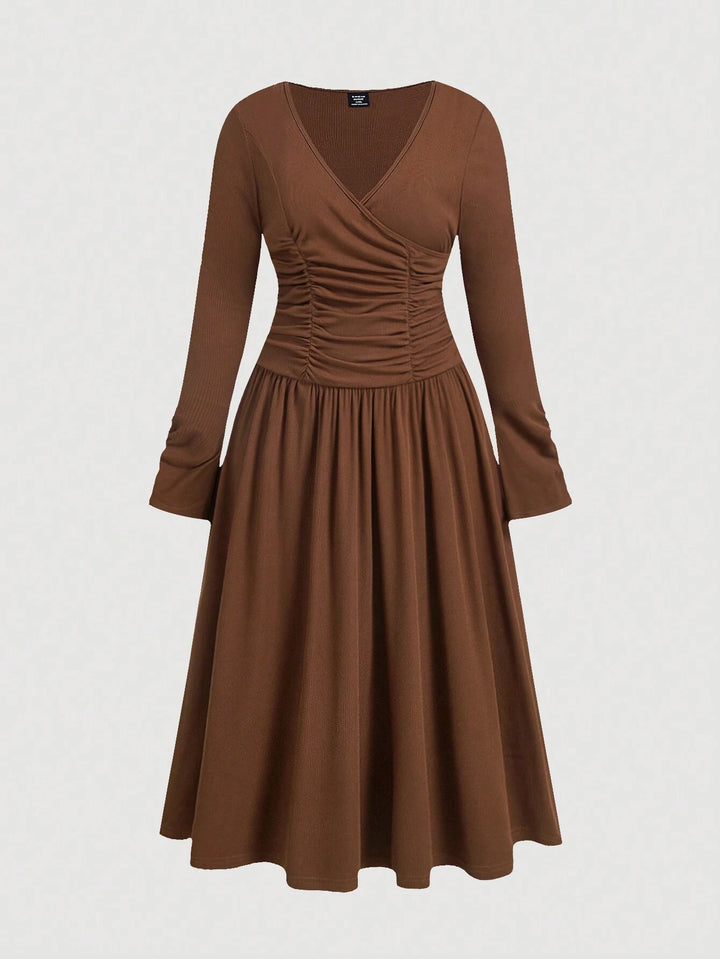 Rochie midi Shein Curve+, maro