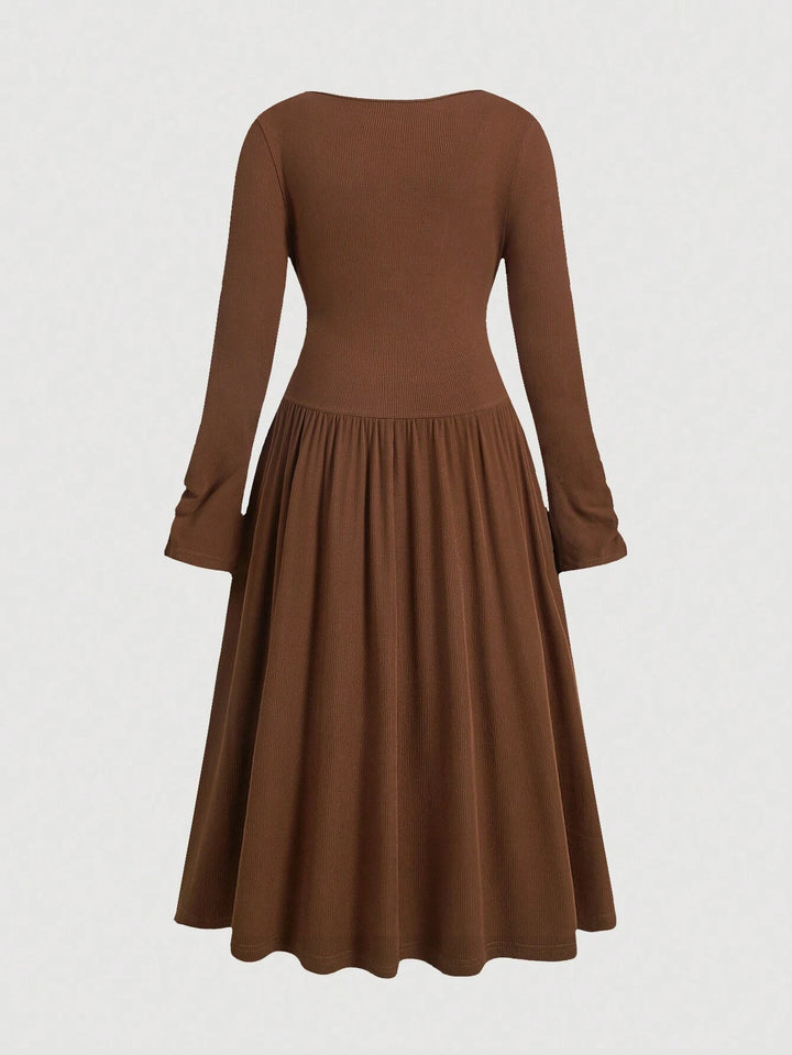Rochie midi Shein Curve+, maro