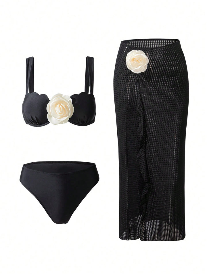 Set bikini SHEIN, negru