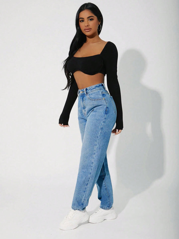 Jeans SHEIN, albastru