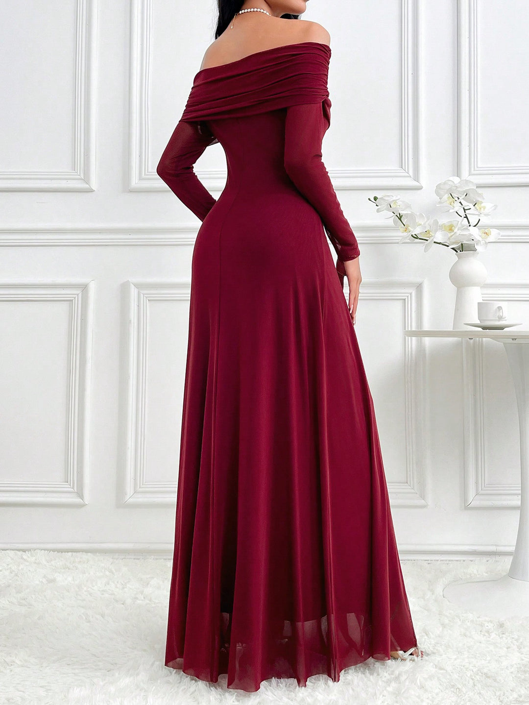 Rochie maxi SHEIN, vișiniu