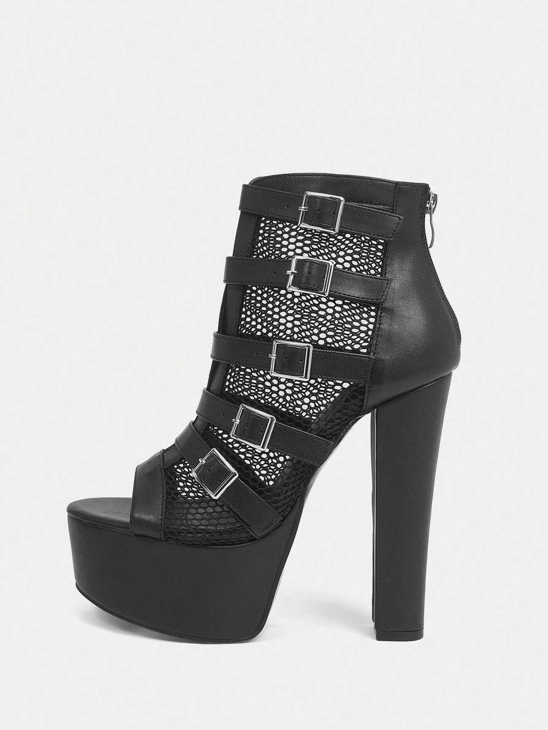 Sandale cu toc SHEIN, negru