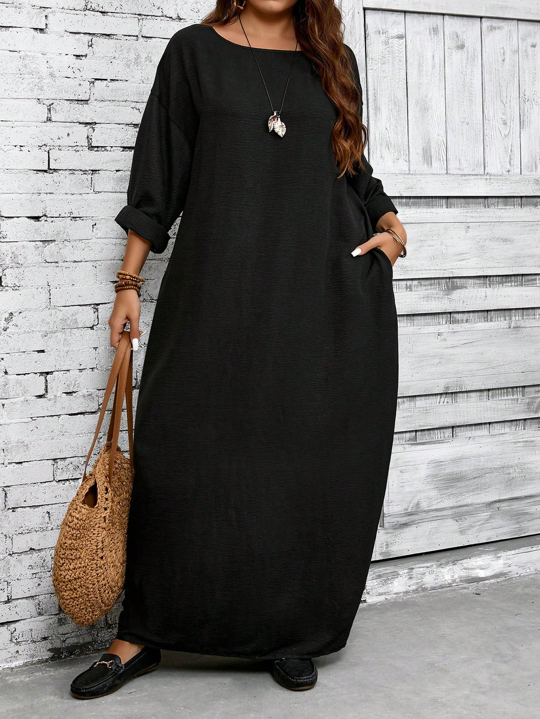 Rochie maxi SHEIN, negru