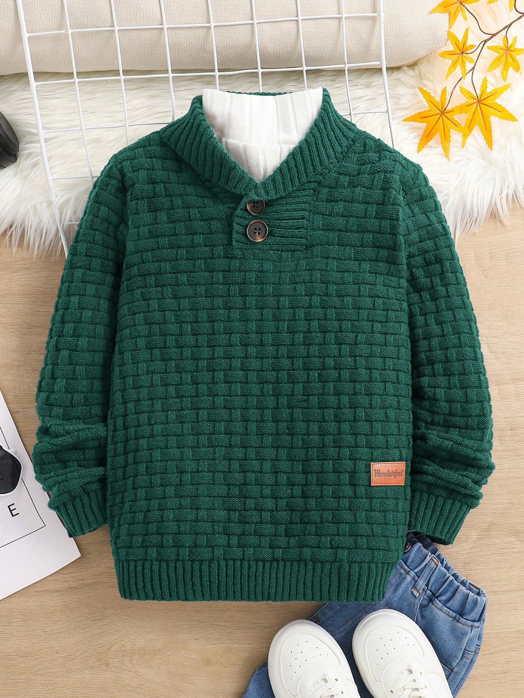 Pulover SHEIN, verde