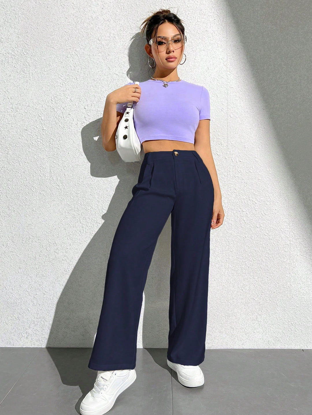 Pantaloni SHEIN, albastru