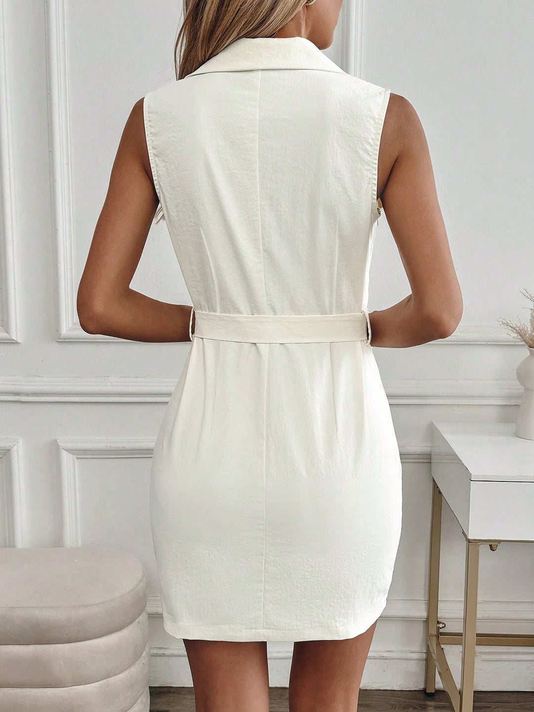 Rochie mini SHEIN, alb