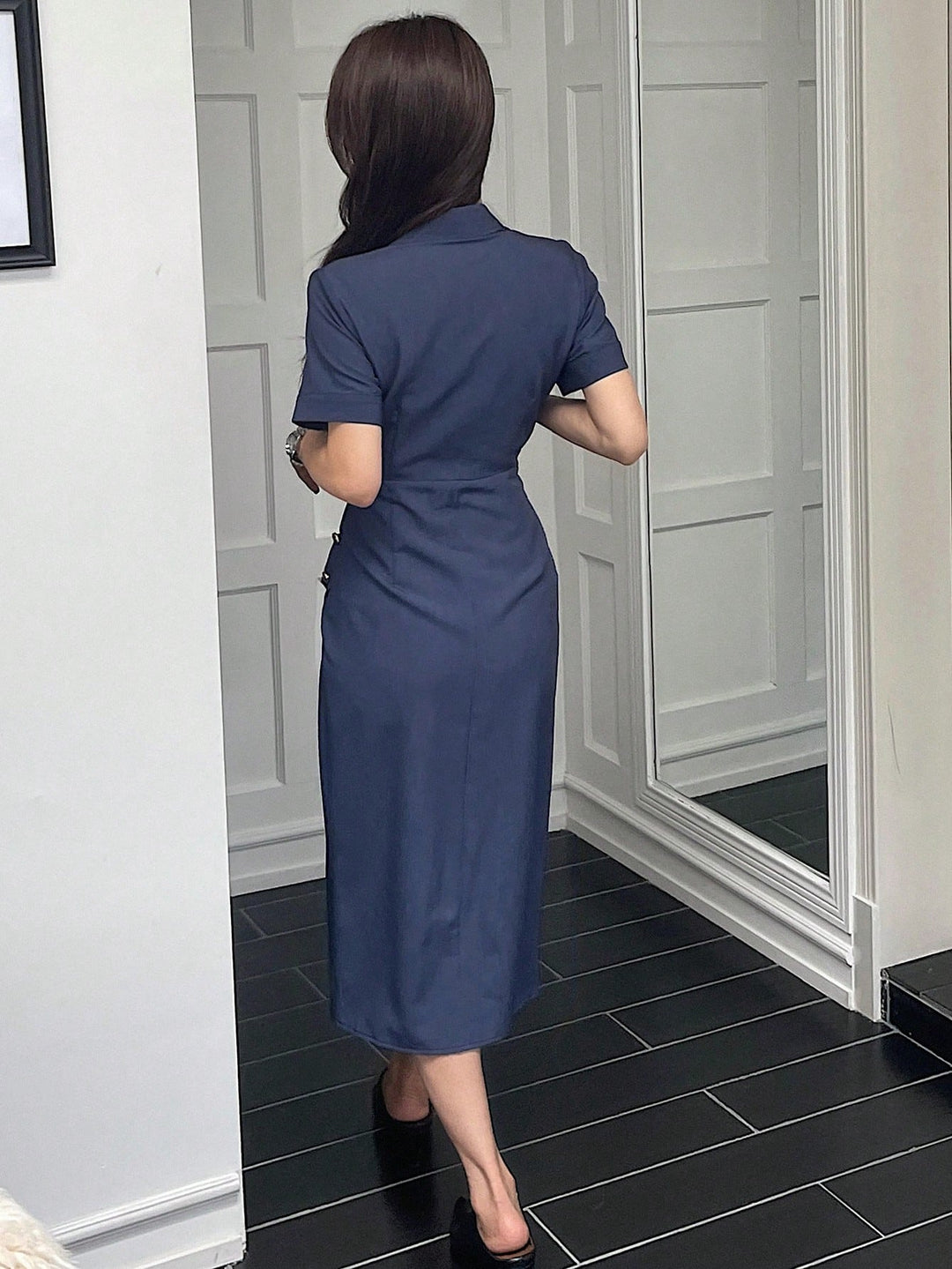 Rochie midi SHEIN, albastru