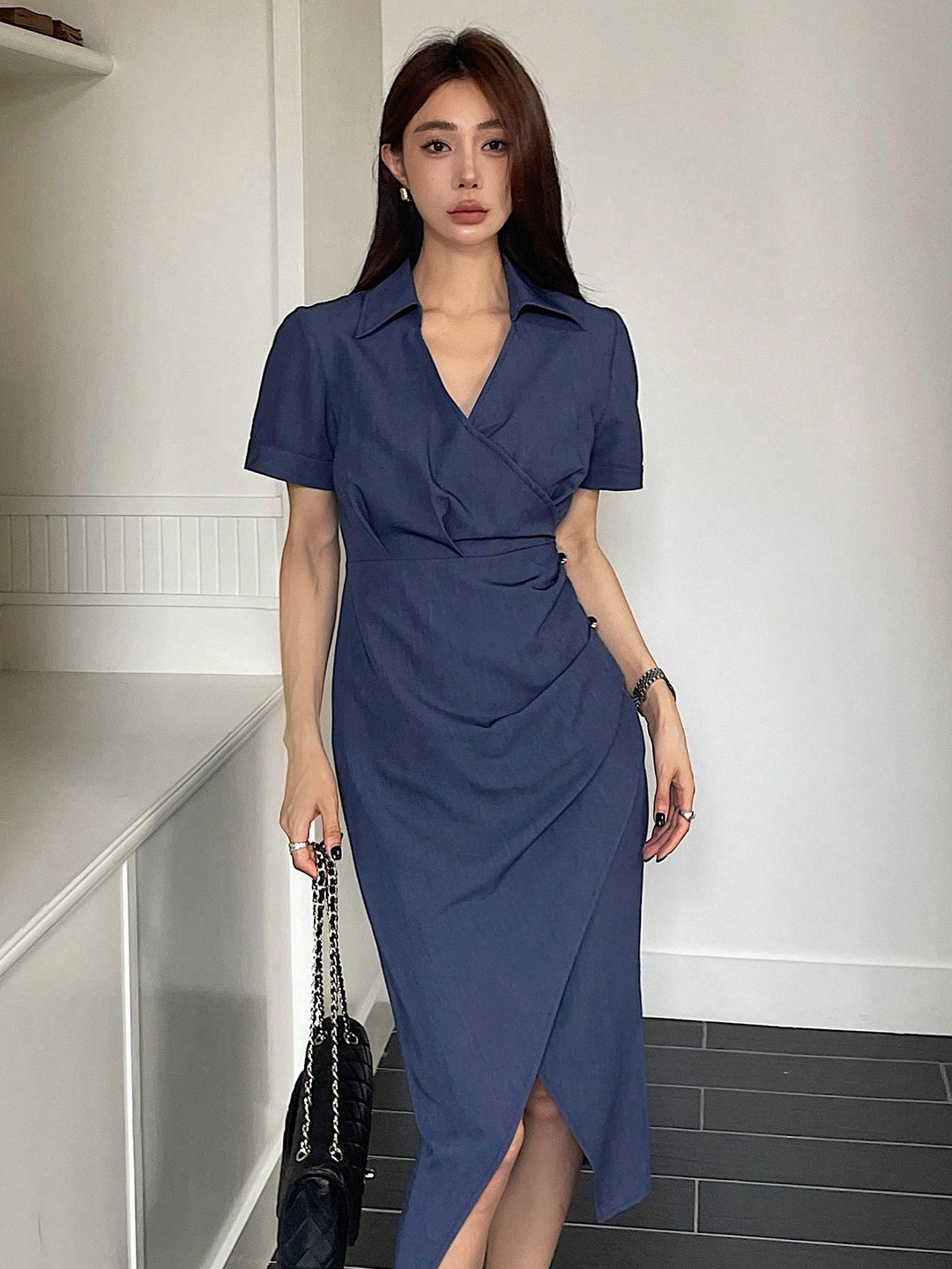 Rochie midi SHEIN, albastru