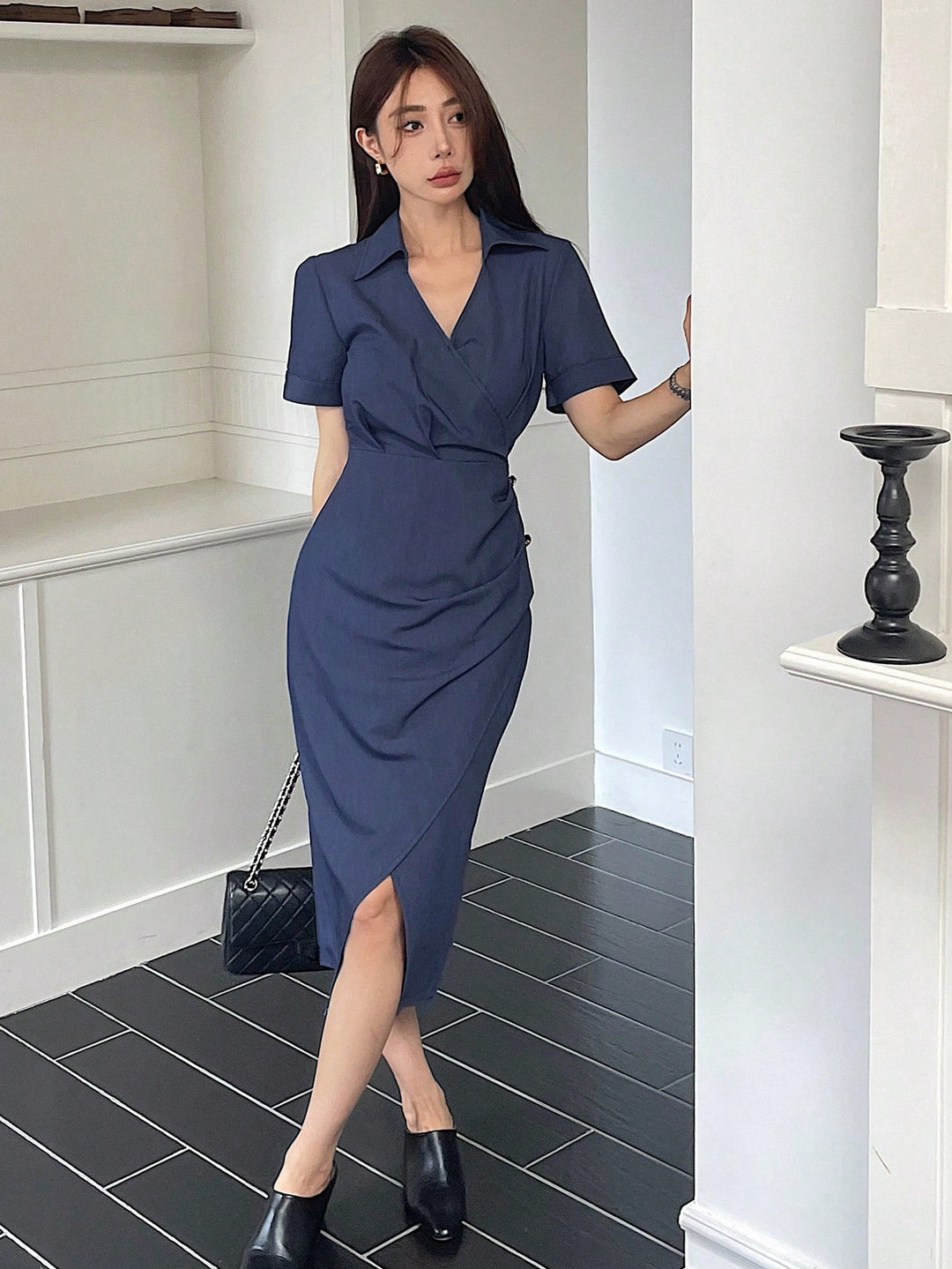 Rochie midi SHEIN, albastru