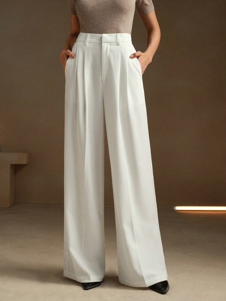 Pantalon SHEIN, alb