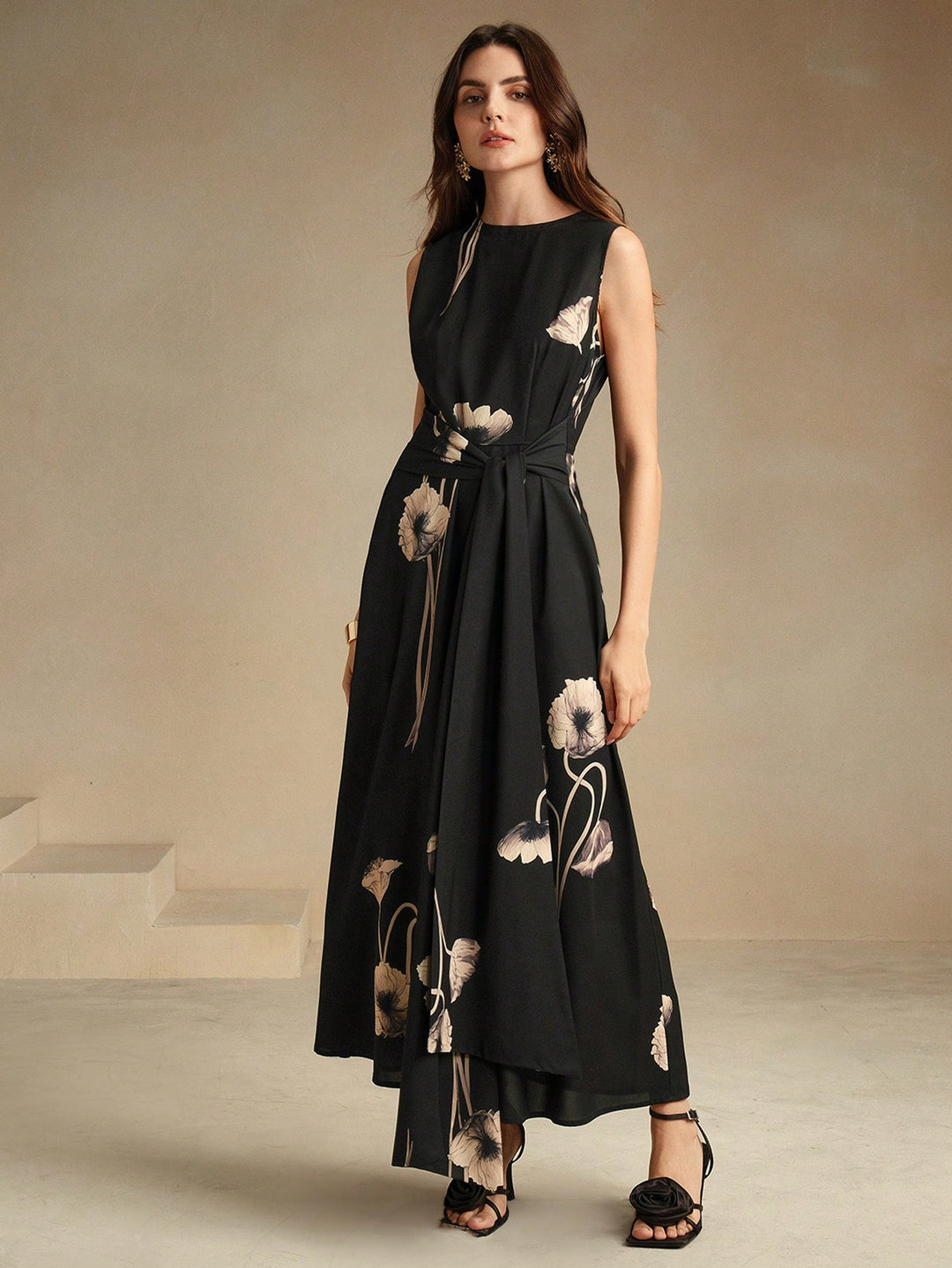 SHEIN maxi ruha, fekete