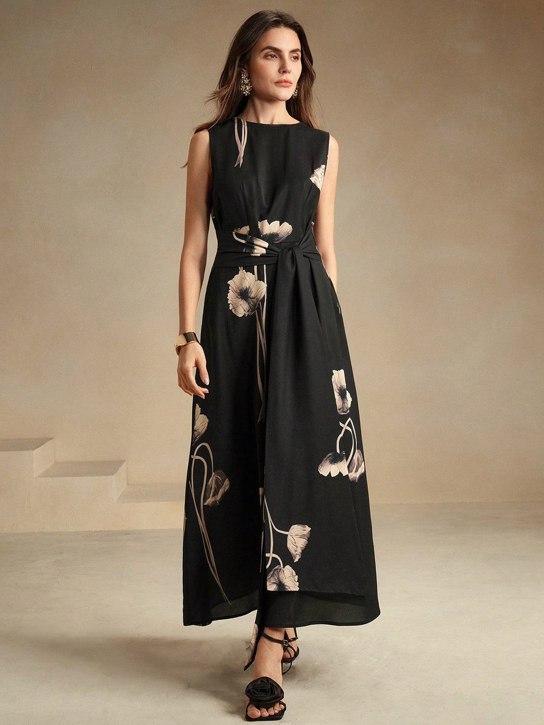 SHEIN maxi ruha, fekete