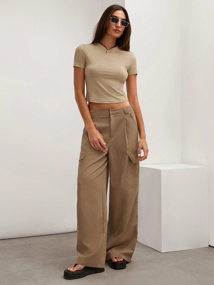 Pantaloni SHEIN, maro