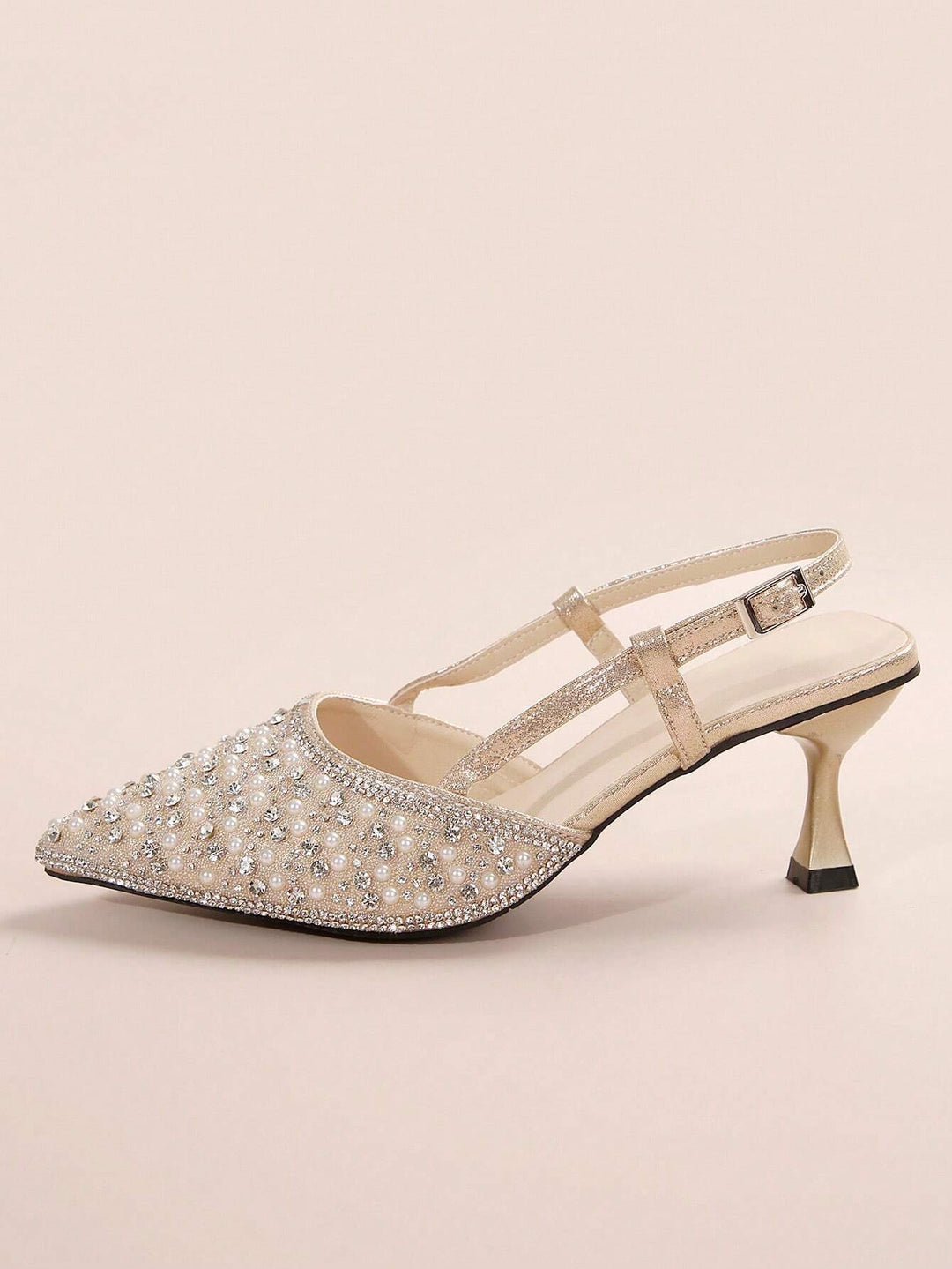 Pantofi cu toc SHEIN, crem
