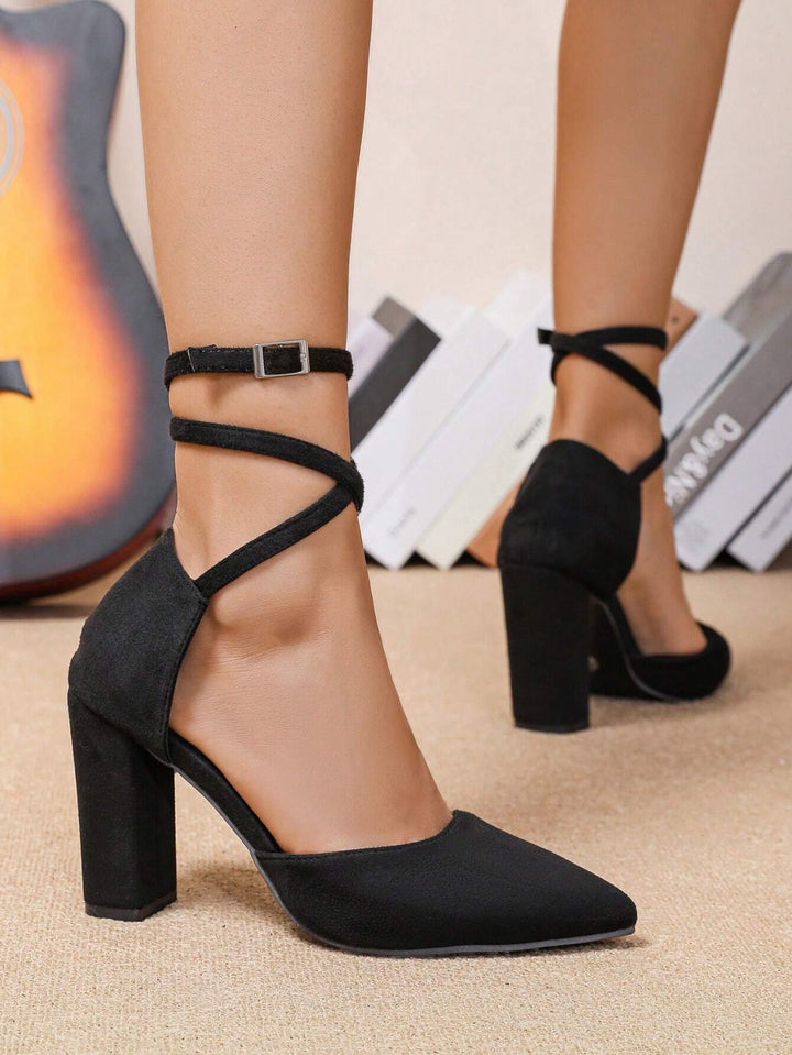 Pantofi cu toc SHEIN, negru