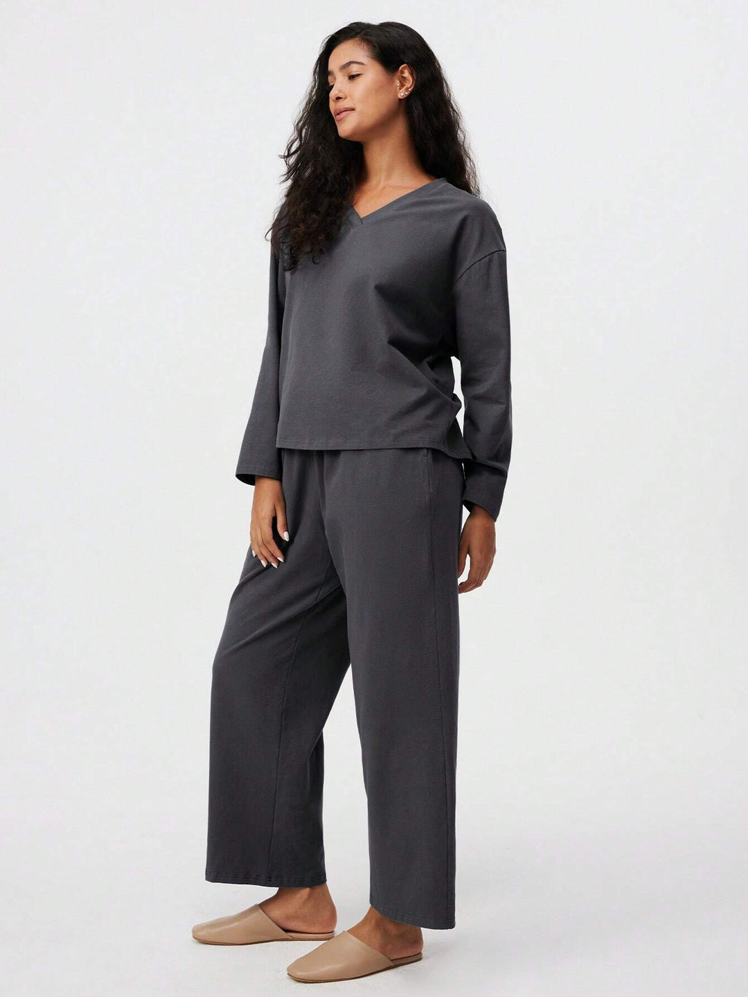 Compleu pijamale SHEIN, gri