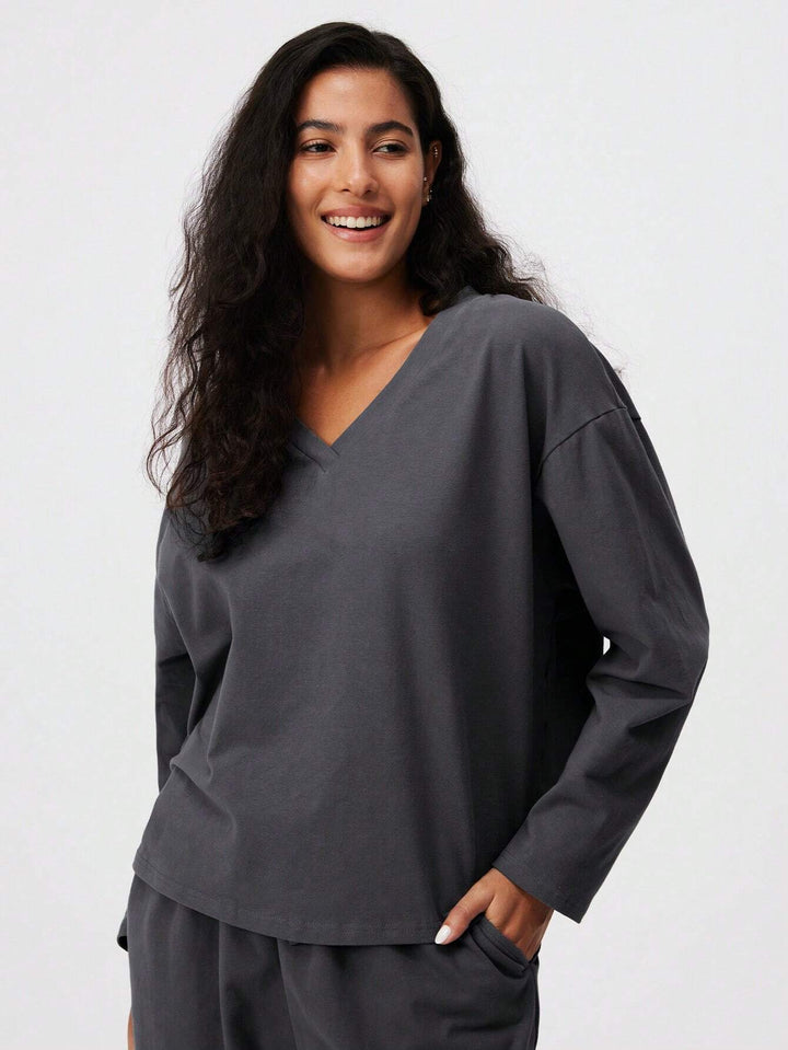 Compleu pijamale SHEIN, gri