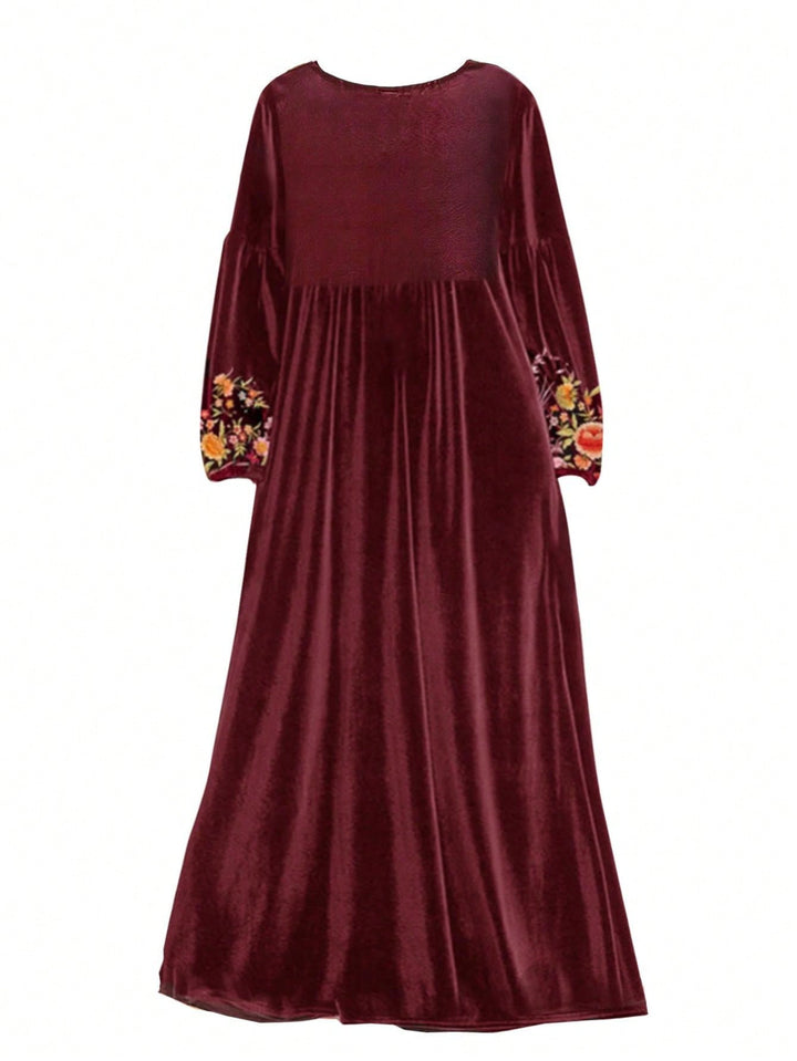 SHEIN bordó maxi ruha