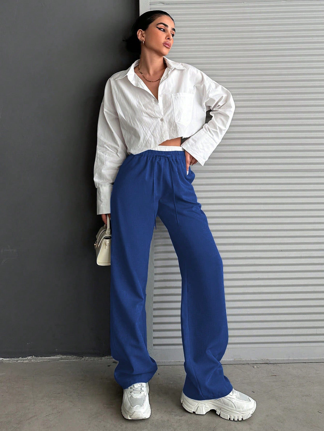 Pantaloni SHEIN, albastru