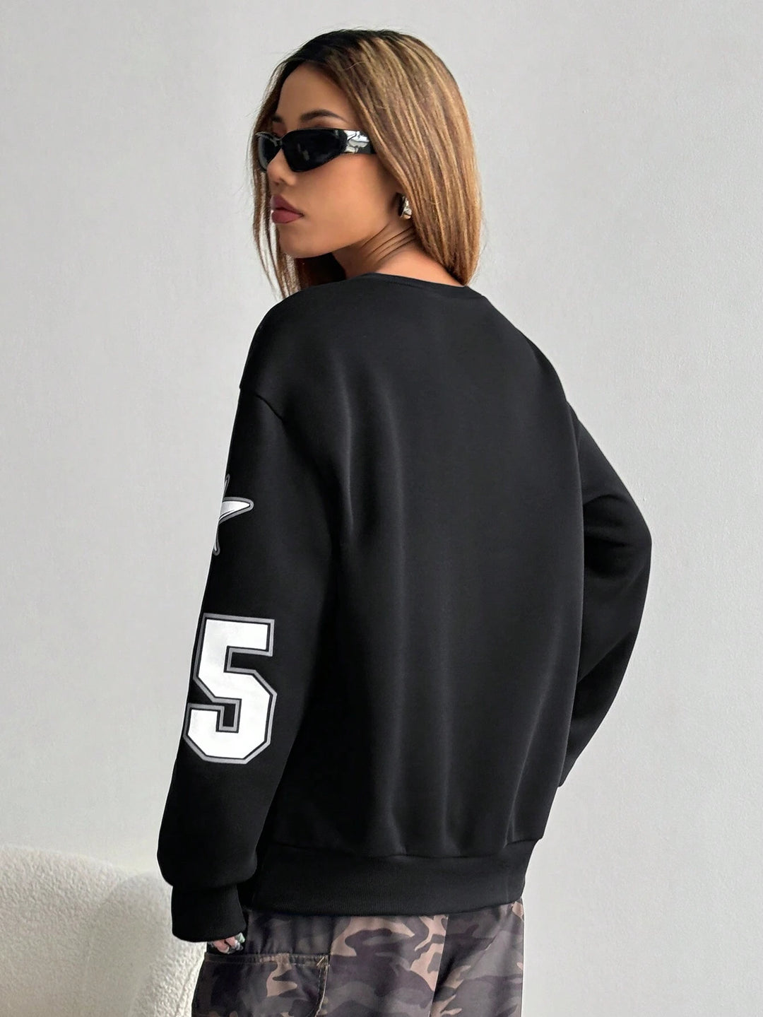 Shein blúz, fekete