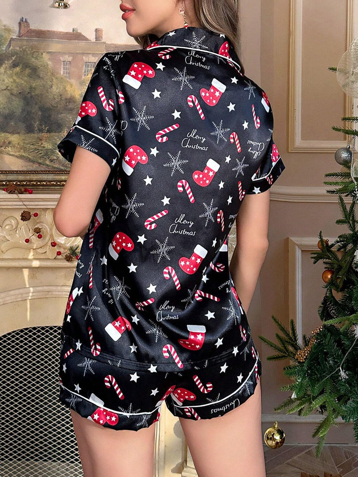Compleu pijamale SHEIN, negru