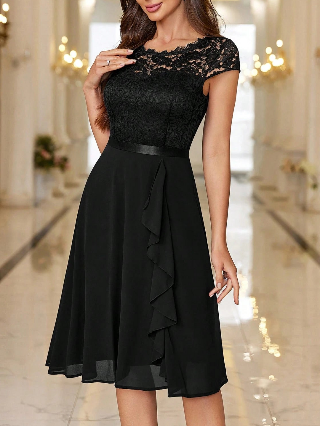 Rochie midi SHEIN, negru