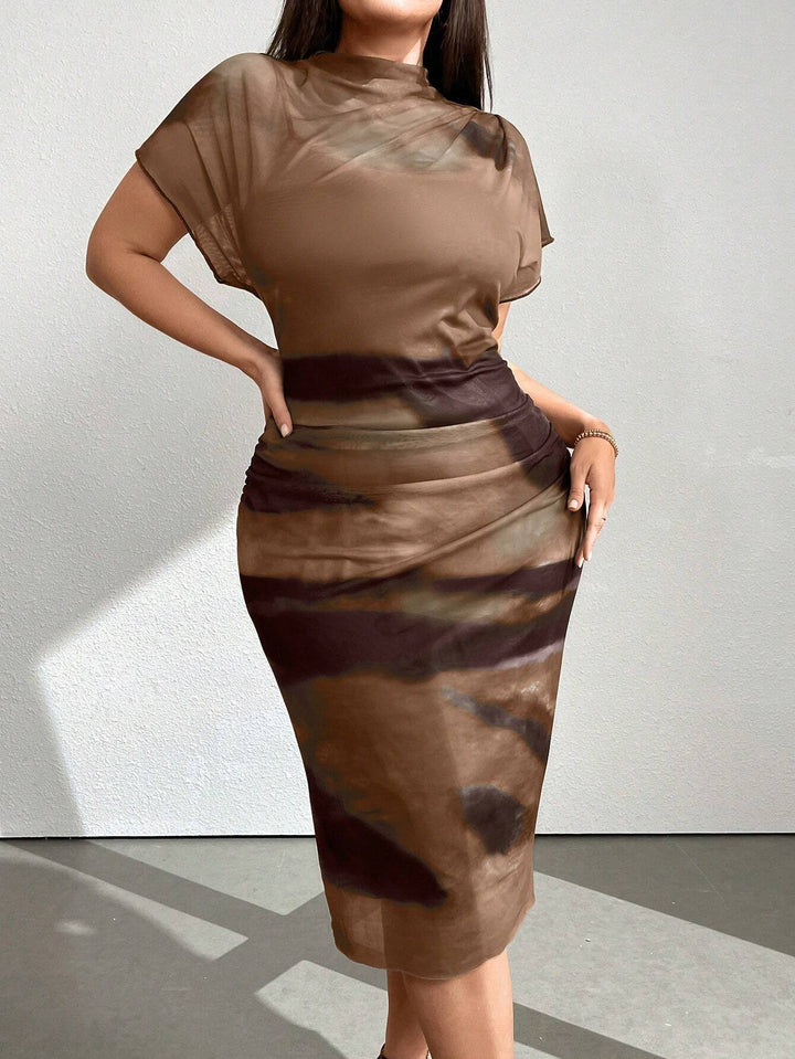 Rochie midi SHEIN, mix culori