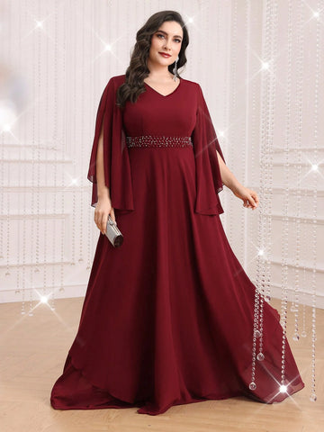 Rochie de ocazie SHEIN, vișiniu