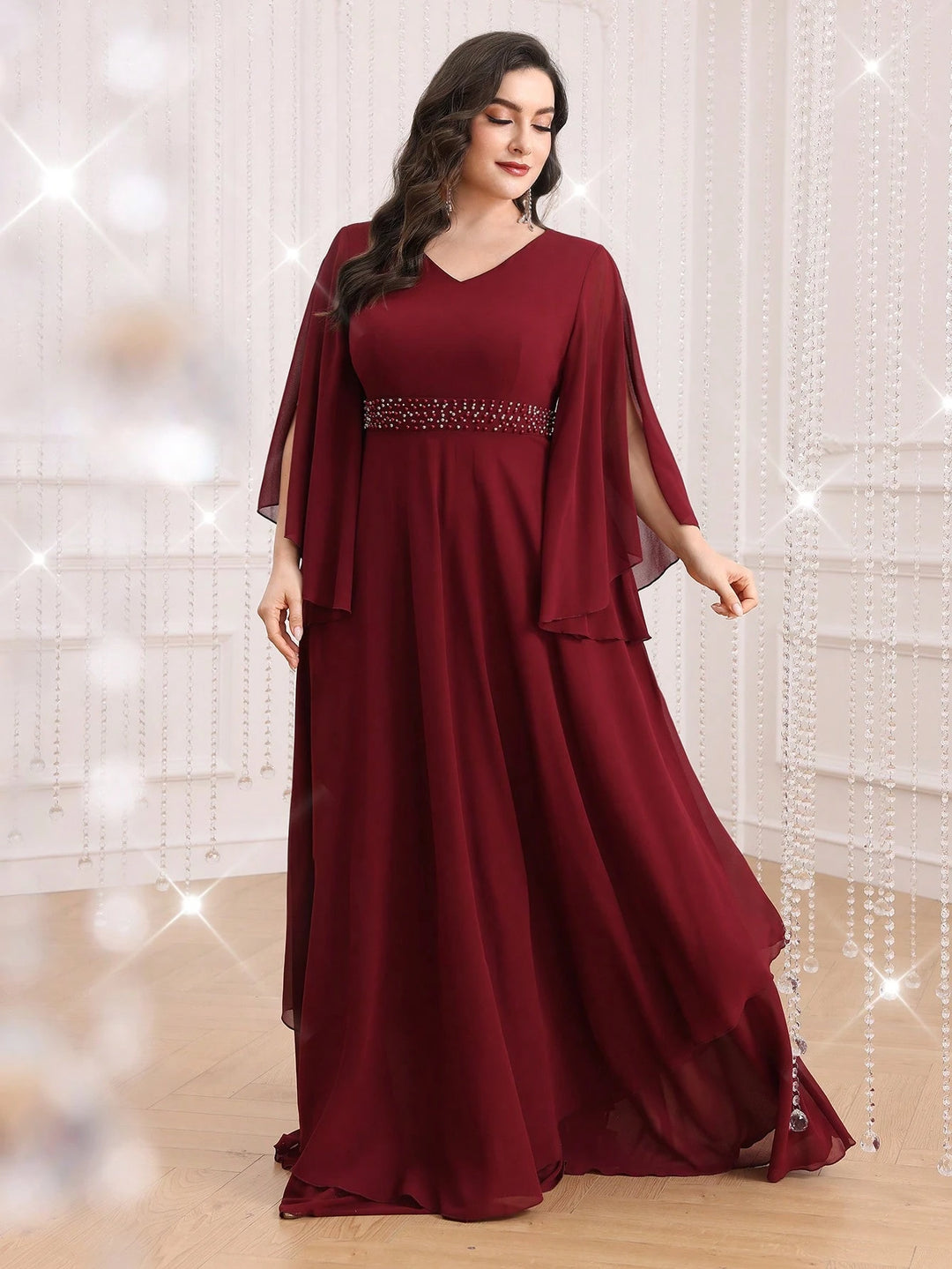 Rochie de ocazie SHEIN, vișiniu