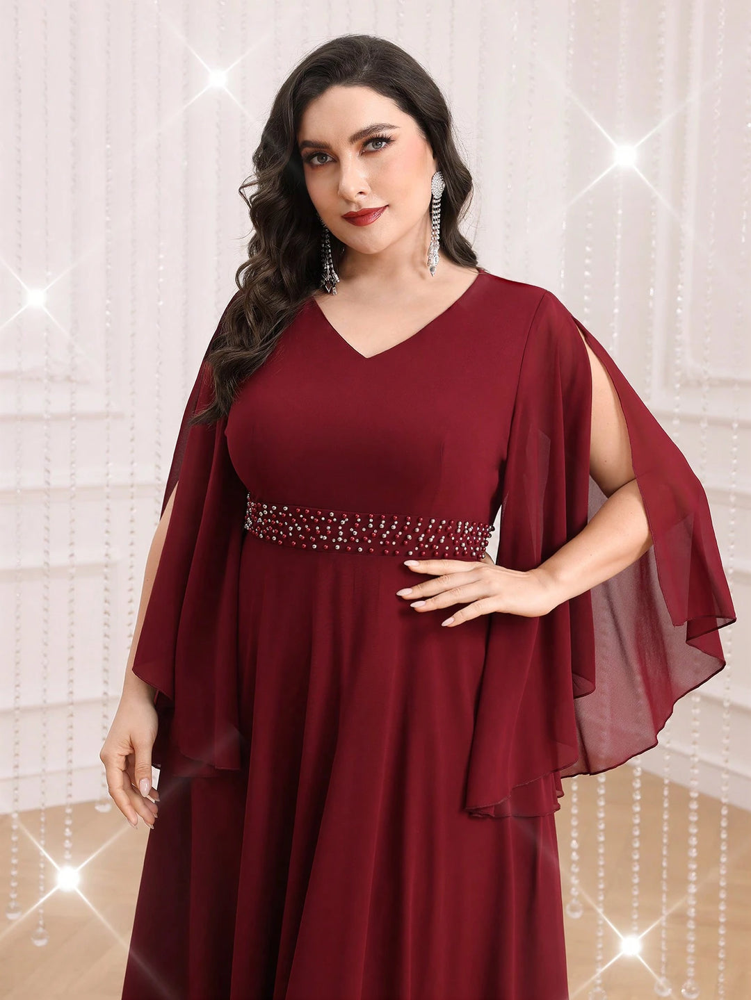 Rochie de ocazie SHEIN, vișiniu