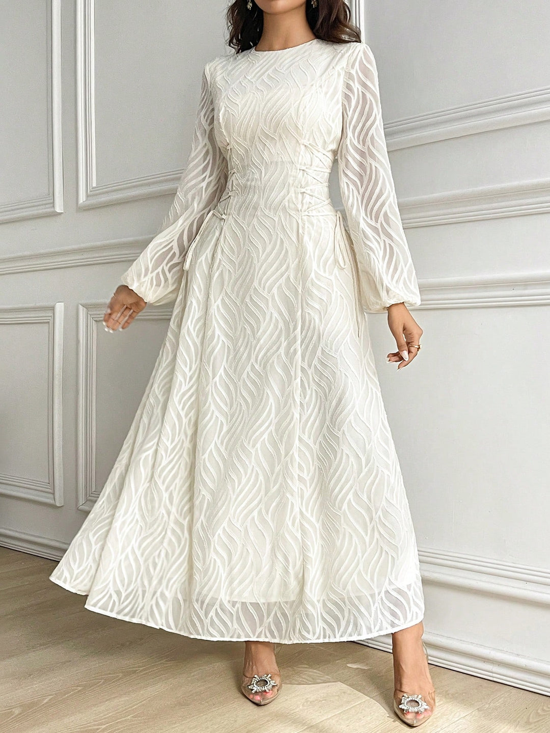Rochie maxi SHEIN, alb