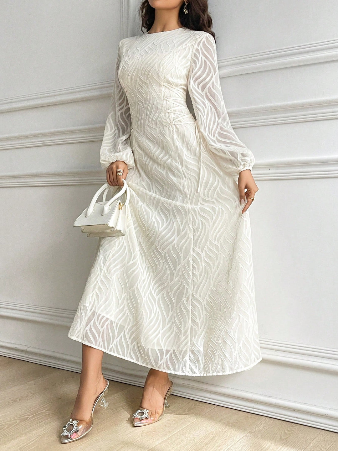Rochie maxi SHEIN, alb