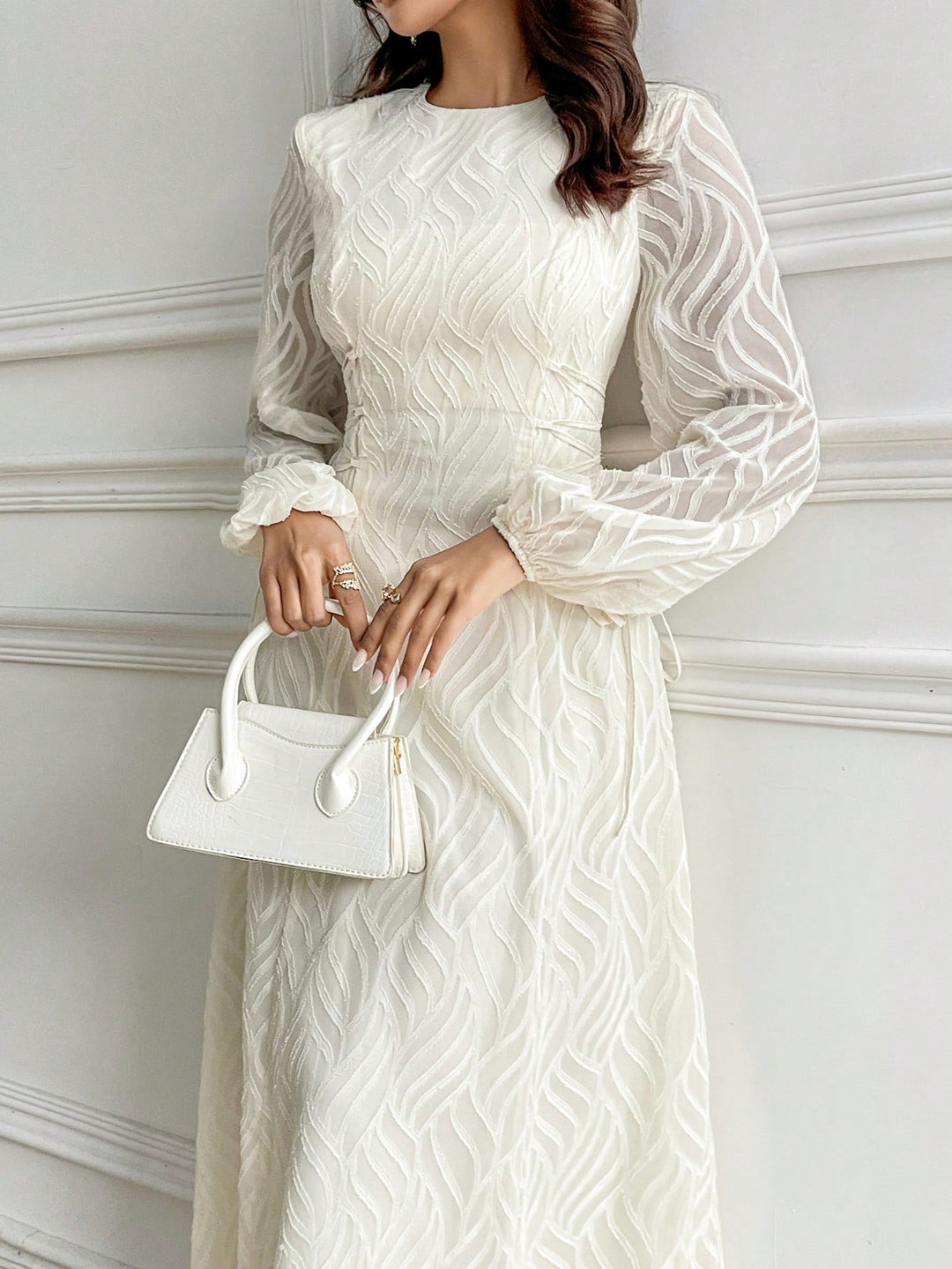 Rochie maxi SHEIN, alb