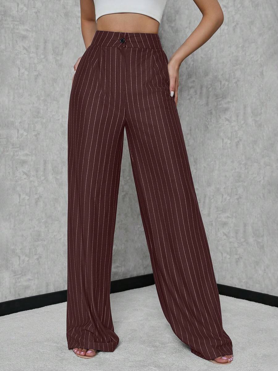 Pantaloni SHEIN, maro