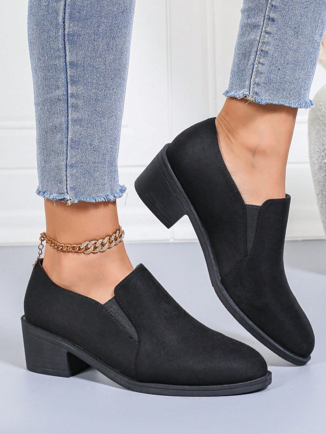 Pantofi cu toc SHEIN, negru