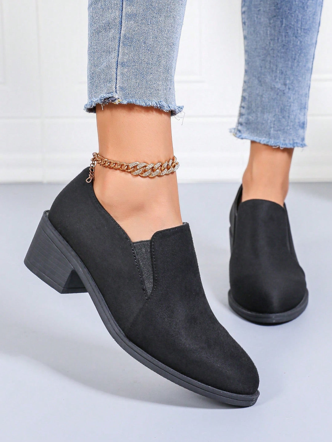Pantofi cu toc SHEIN, negru