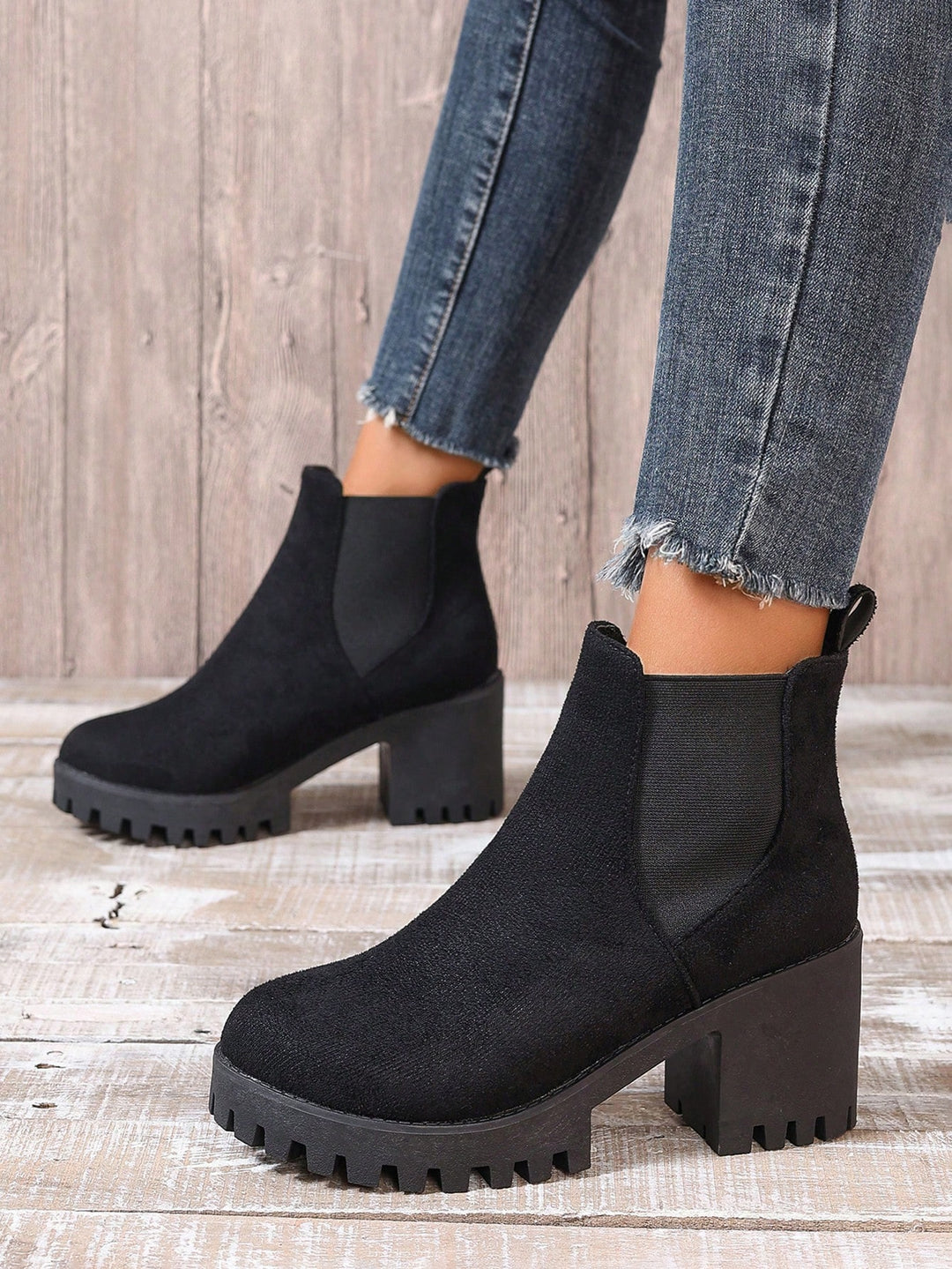SHEIN bokacsizma, fekete