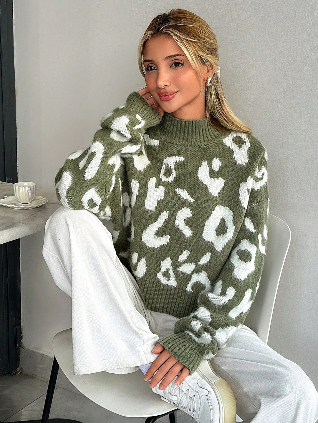 Pulover SHEIN, verde