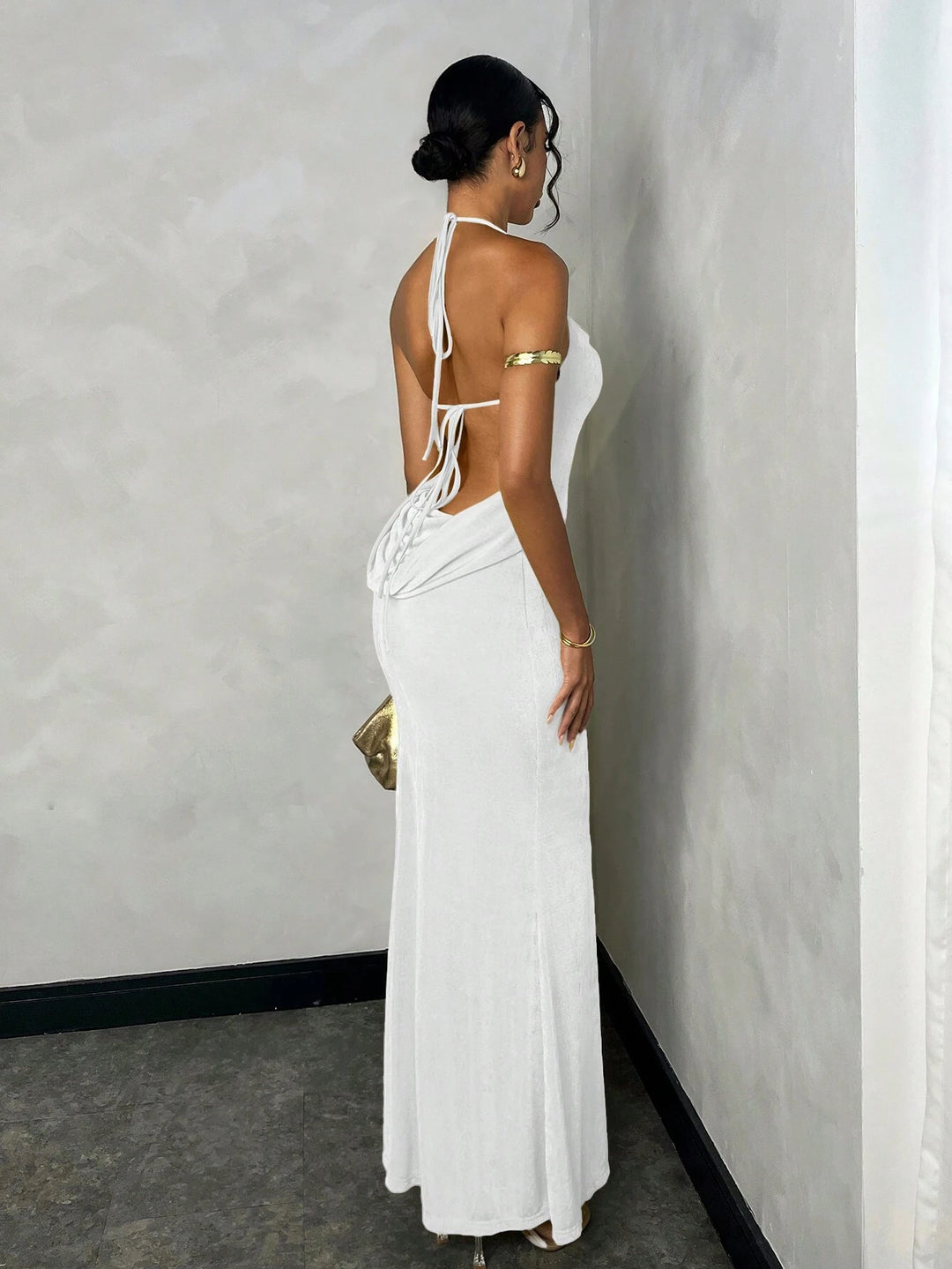 Rochie maxi SHEIN, alb