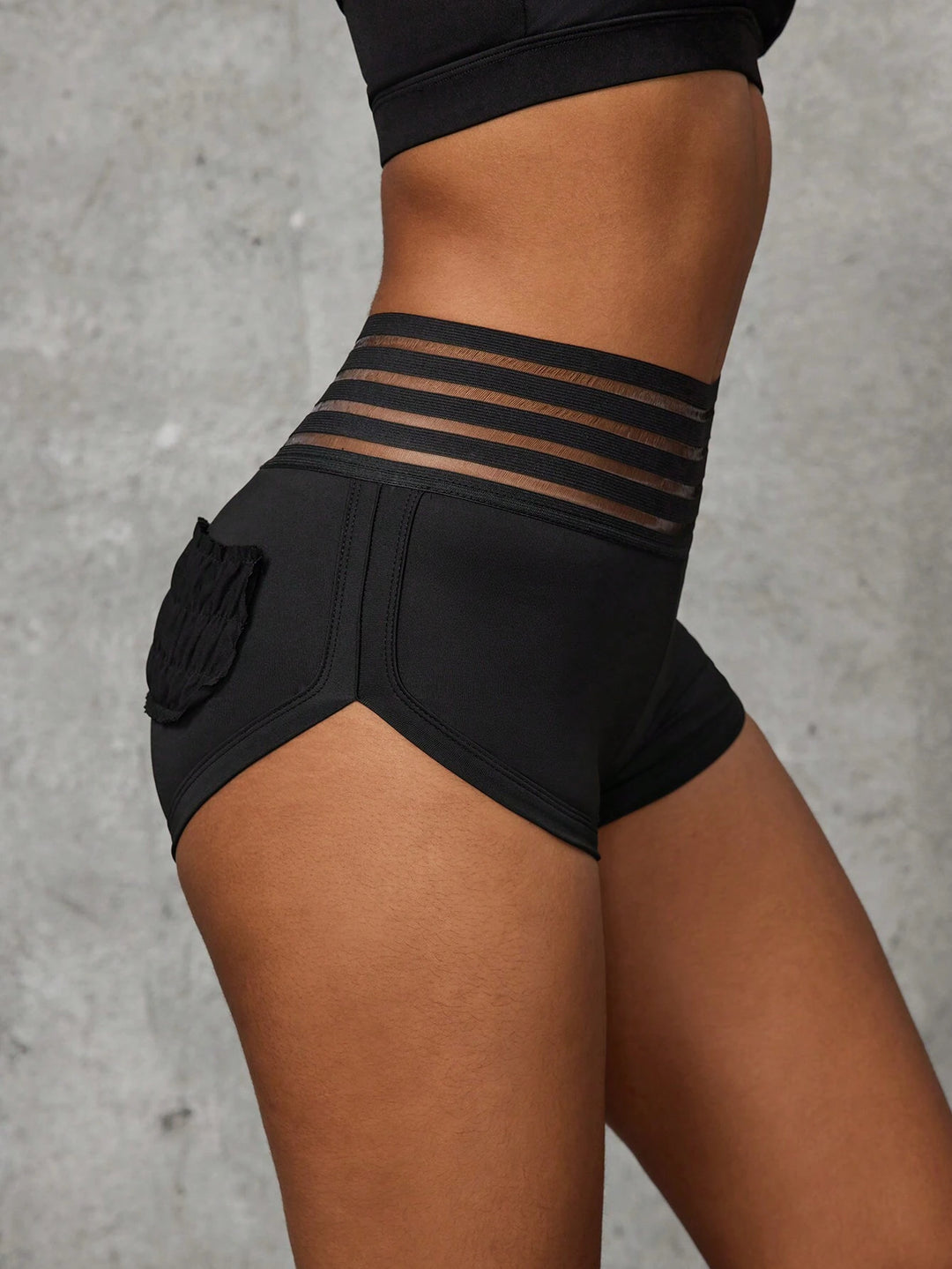 Pantaloni scurți SHEIN, negru
