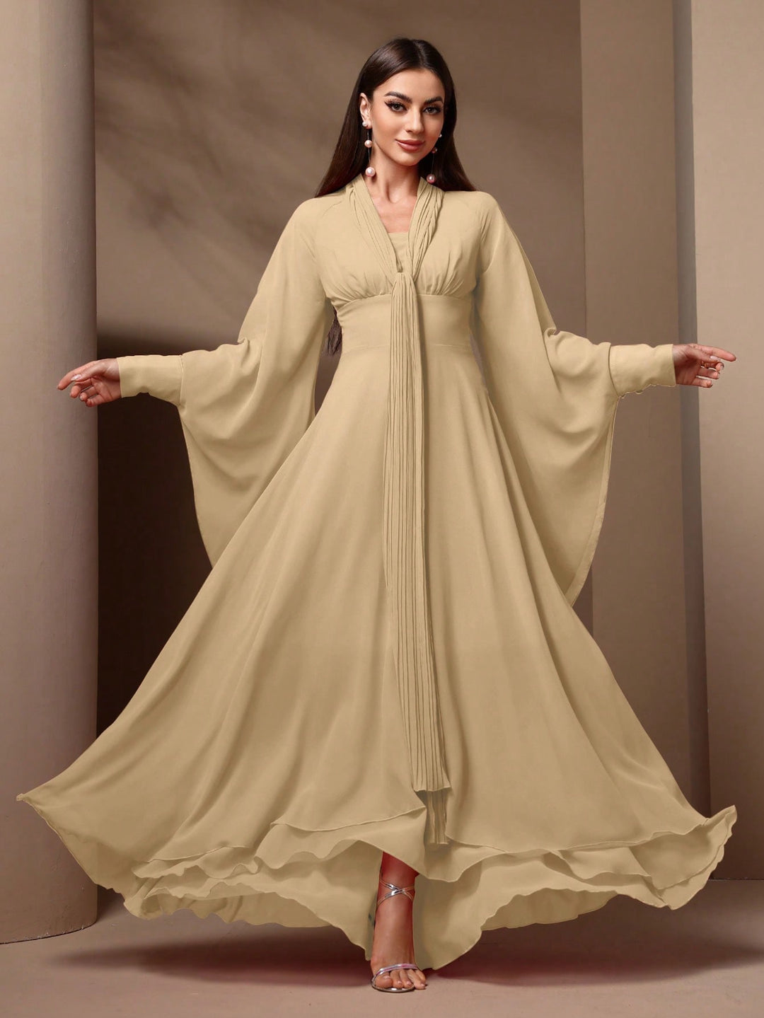 Rochie maxi SHEIN, portocaliu