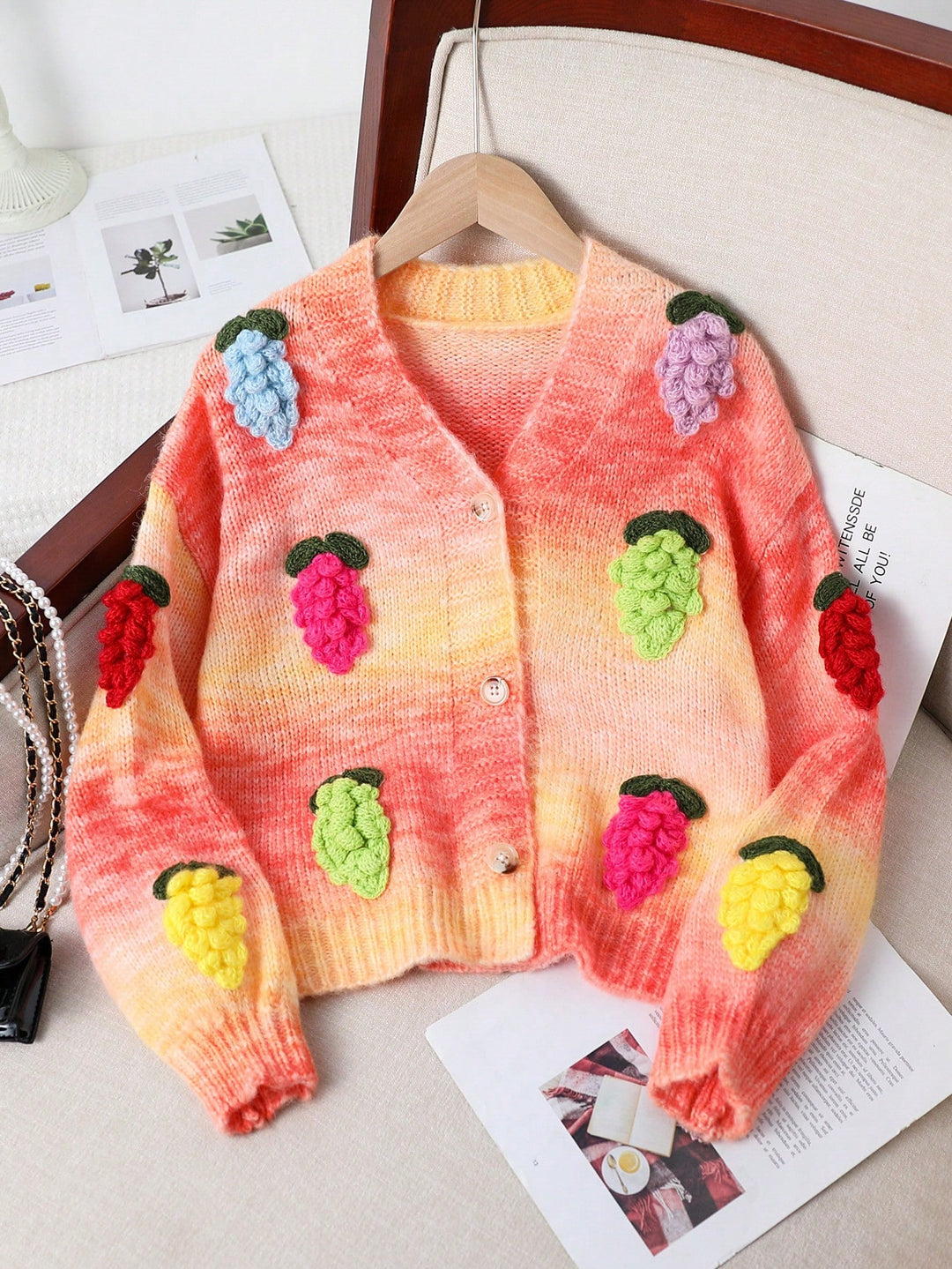 Cardigan SHEIN, portocaliu