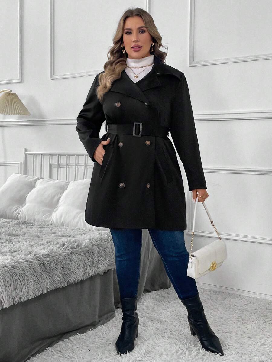 Trench SHEIN, negru